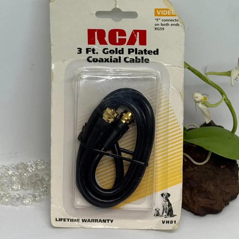 RCA 3 Ft Gold Plated Coaxial Cable 